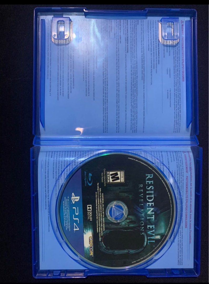 PS4 RESIDENT EVIL REVELATIONS (Category: PlayStation) located in Baguio. Submitted by bellrenjou67807 (Listing ID 1402590943, Image 3). Description: No issues, no scratches on CD Originally bought sa Datablitz RFS: di na nilalaro, decluttering .