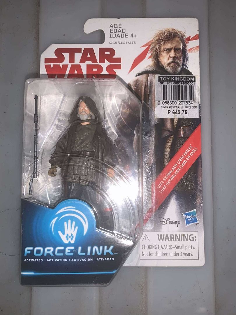 Star Wars Force Link Luke Skywalker Jedi Exile (Category: Action & Battle Toys) located in Taguig. Submitted by paradise.collections (Listing ID 1402573520, Image 1). Description: - Star Wars Jedi Exile Luke Skywalker action figure - Brand new sealed - Part of the Force Link series - Includes staff accessory - Brand new from Toy Kingdom - Suitable for ages 4+ Pickup at Taguig.