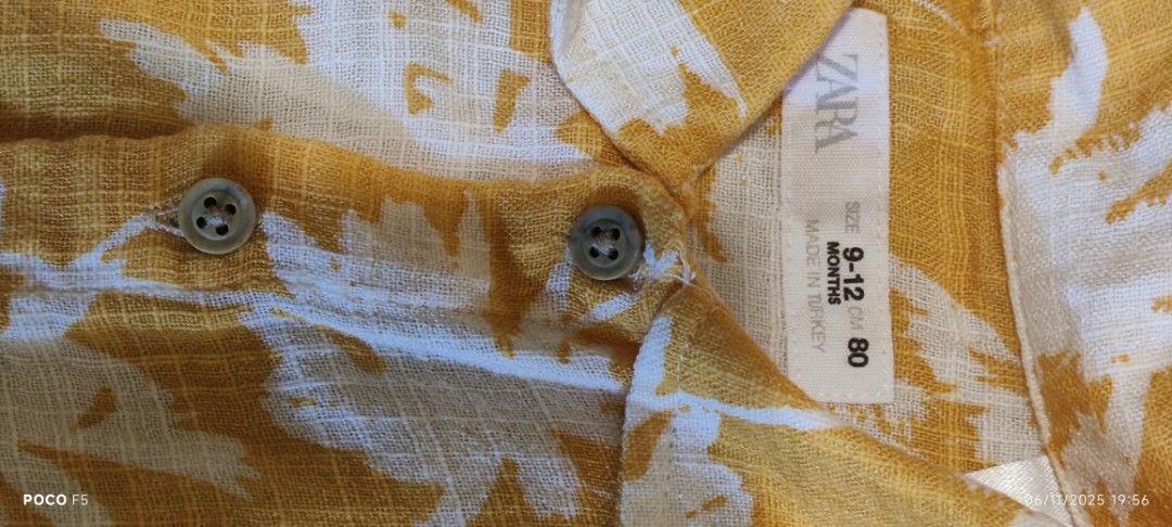 Zara - Palm Tree Print (9-12 Months) (Category: Babies & Kids Fashion) located in Manila. Submitted by allthingsloved28 (Listing ID 1402596383, Image 3). Description: Zara - Palm Tree Print 🌴 size: 9 - 12 months (80cm).
