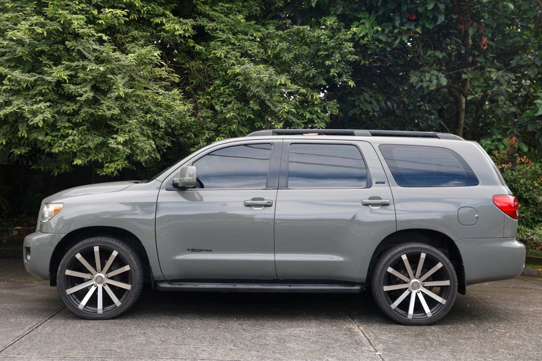 2012 Toyota Sequoia TRD Pro Auto (Category: Used Cars) located in Quezon City. Submitted by emcpradoautoinc (Listing ID 1402728928, Image 3). Description: 2012 Toyota Sequoia TRD Pro 6-speed automatic transmission 5.7L V8 gas engine with 381hp 95,000 kms mileage Ending 9 (Friday) JBL Synthesis audio system P1,695,000 Price is negotiable Major credit cards accepted Open for trade-in Viewing and test drive at 47 Moses St., Filinvest 2 Subdv., Brgy.