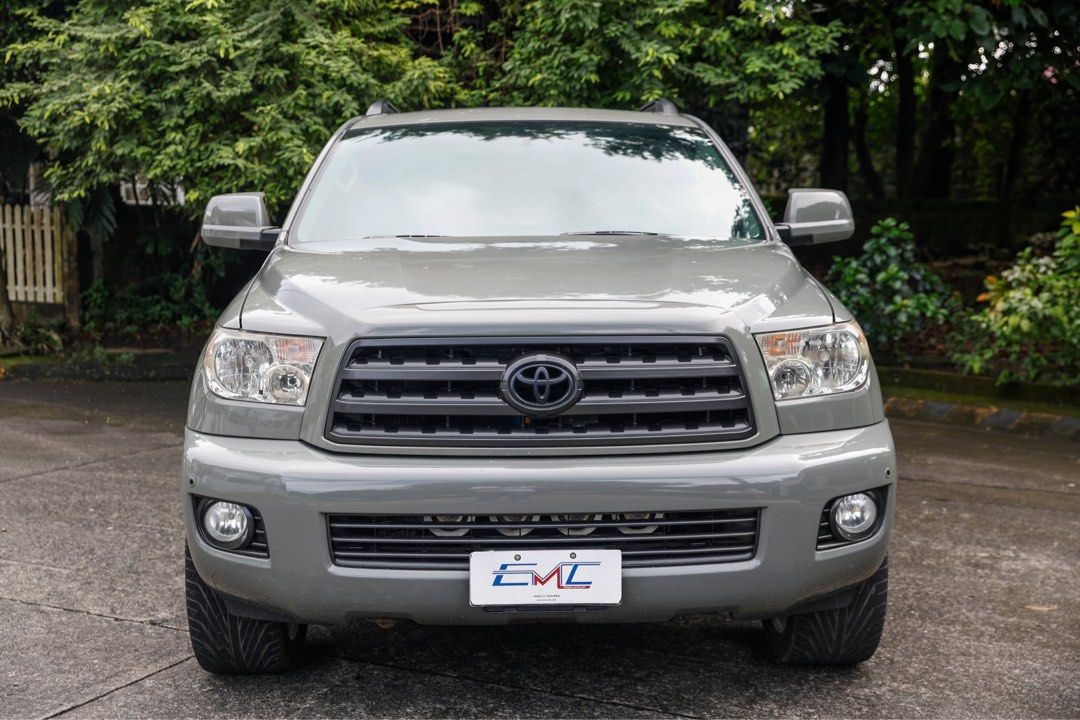 2012 Toyota Sequoia TRD Pro Auto (Category: Used Cars) located in Quezon City. Submitted by emcpradoautoinc (Listing ID 1402728928, Image 2). Description: 2012 Toyota Sequoia TRD Pro 6-speed automatic transmission 5.7L V8 gas engine with 381hp 95,000 kms mileage Ending 9 (Friday) JBL Synthesis audio system P1,695,000 Price is negotiable Major credit cards accepted Open for trade-in Viewing and test drive at 47 Moses St., Filinvest 2 Subdv., Brgy.