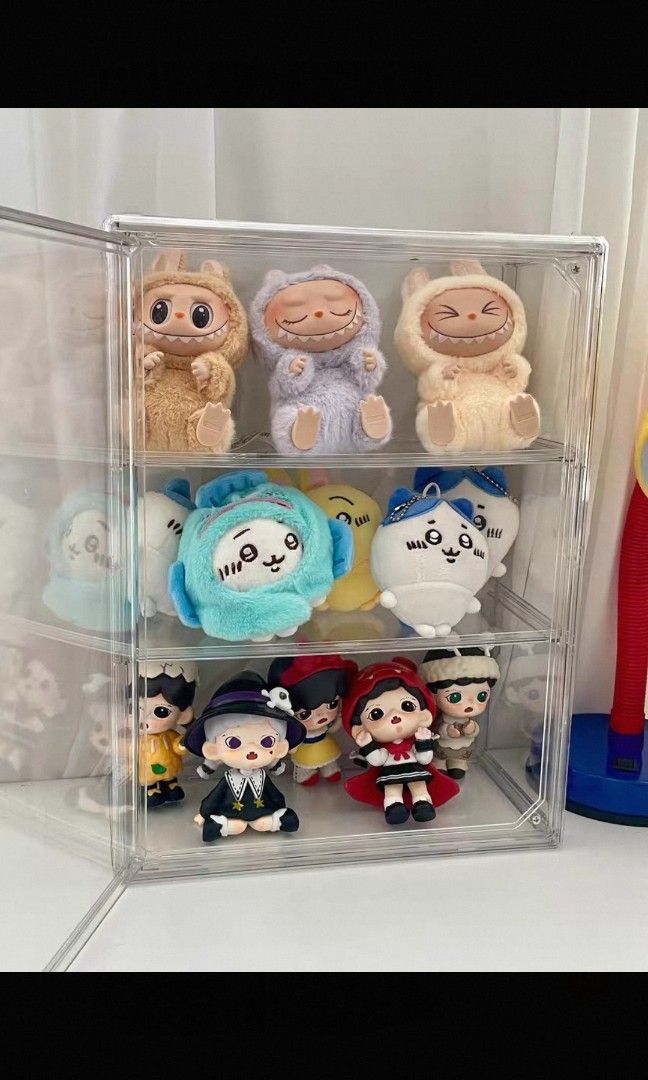 Popmart Blindbox blind box labubu 3 / 2 level acrylic display case ...