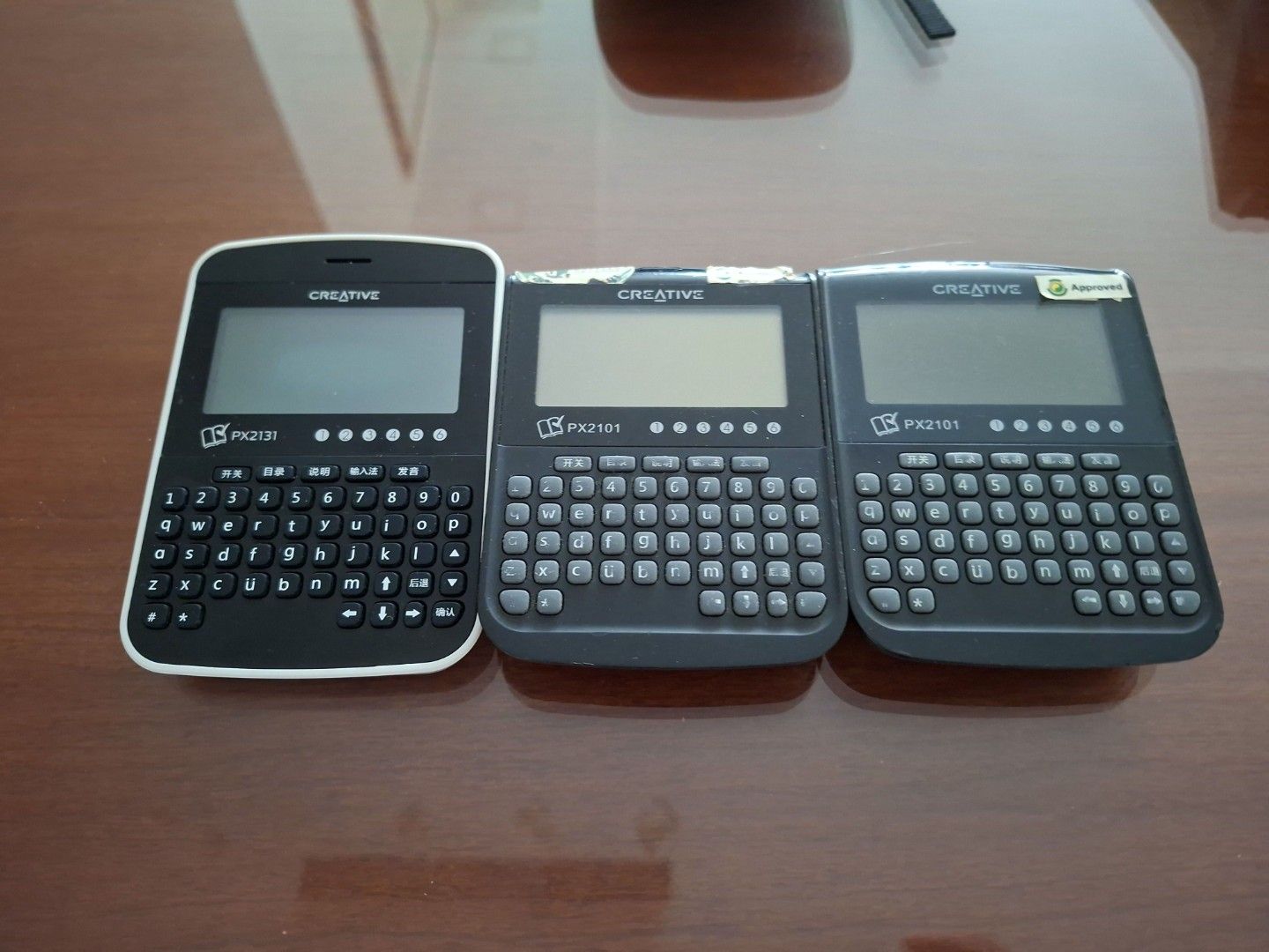 Creative Electronic Dictionary - Bundle (Category: Other Accessories) located in Singapore. Submitted by chickenbolognese (Listing ID 1402731936, Image 1). Description: - Bundle of three Creative PK2101 and 2131 electronic dictionary. - All units are in working condition. - Features a small keyboard and display screen. -10 dollars each -25 for all PK 2131 SOLD!.