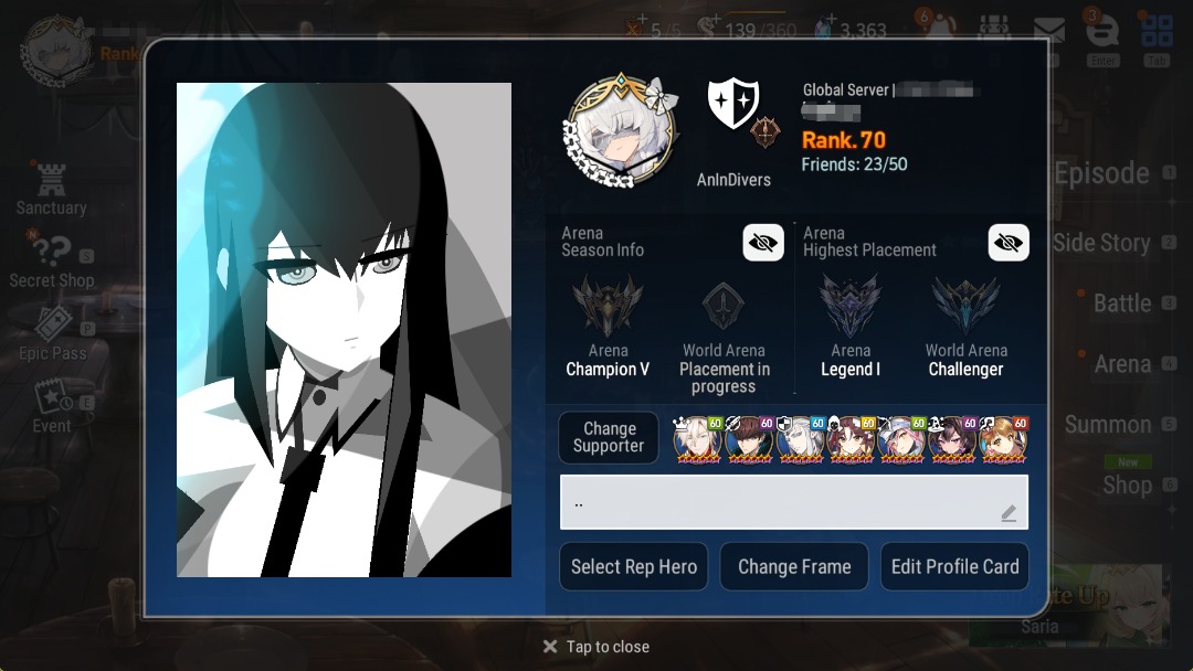 Epic Seven End Game 43ml5s Account ( Global ), Video Gaming, Video ...