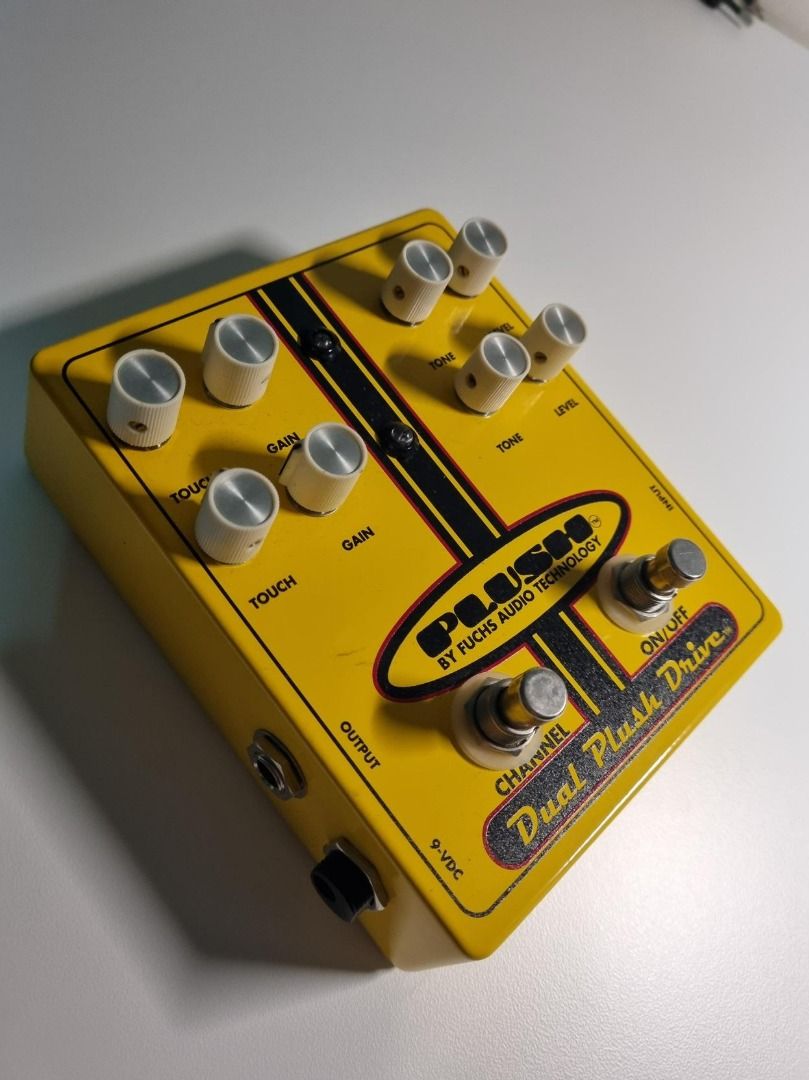 Fuchs Plush (Dumble sound overdrive) (Category: Musical Instruments) located in Muntinlupa City. Submitted by dilim (Listing ID 1402749765, Image 3). Description: - Fuchs Plush Dual Plush Drive pedal - Delivers Dumble-style overdrive tones - Features a classic design - Equipped with multiple knobs for precise tone control - Very hard to find now.