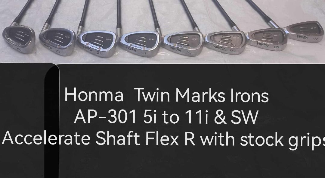 Honma Beres Golf Set (Category: Golf) located in Los Banos. Submitted by princessbotique (Listing ID 1402780439, Image 3). Description: Honma Beres Golf Set Made in Japan Pre-Loved Good condition Php 45000 Honma Twin Marks Irons AP-301 5i to 11i & SW Accelerate Shaft Flex R with stock grips Honma Beres 3 Star Woods 5 piece woods set ARMRQ B45 Shaft with Regular Flex Stock Beres Blue grip a. Driver Loft 11.5 45.25 inches b. 3 Woods Loft 16 42.75 i