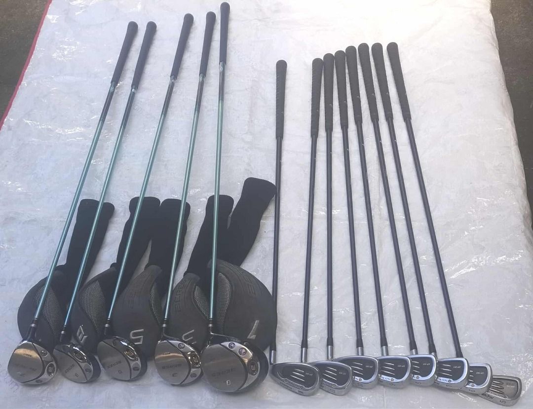 Honma Beres Golf Set (Category: Golf) located in Los Banos. Submitted by princessbotique (Listing ID 1402780439, Image 1). Description: Honma Beres Golf Set Made in Japan Pre-Loved Good condition Php 45000 Honma Twin Marks Irons AP-301 5i to 11i & SW Accelerate Shaft Flex R with stock grips Honma Beres 3 Star Woods 5 piece woods set ARMRQ B45 Shaft with Regular Flex Stock Beres Blue grip a. Driver Loft 11.5 45.25 inches b. 3 Woods Loft 16 42.75 i