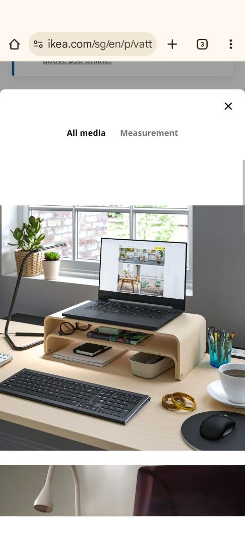 IKEA vattenkar Monitor/laptop stand, Furniture & Home Living, Furniture ...