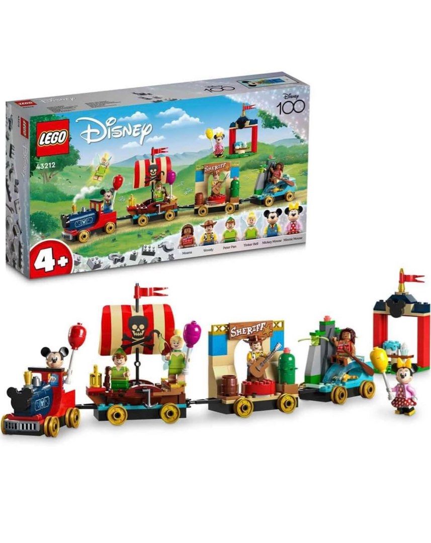 LEGO Disney 43212 Disney Celebration Train (Category: Lego & Building Sets) located in Manila. Submitted by misyeli (Listing ID 1402701455, Image 1). Description: - LEGO Disney Celebration Train set - Includes Mickey Mouse, Minnie Mouse, Peter Pan, and Woody - Features multiple train carriages - Complete set with all pieces - Designed for ages 4+ - Part of the Disney 100 collection - Free Plushie if you get this (disney character) - good for gift