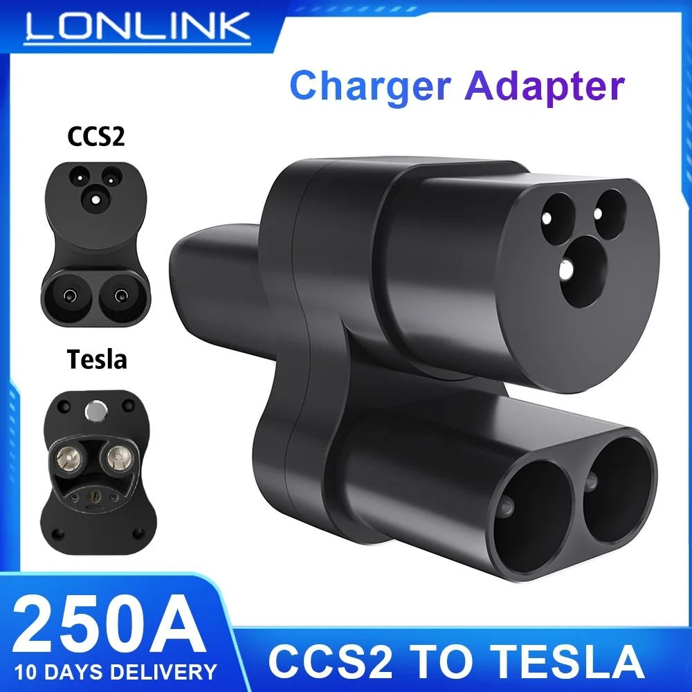 LONLINK CCS2 to Tesla EV Charger Adapter 250A 1000V Electric Vehicle DC ...