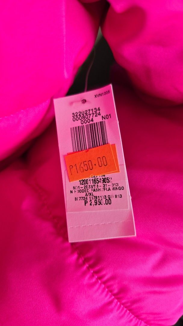 New Old Navy Pink Puffer Jacket (Category: Coats, Jackets and Outerwear) located in Pasig City. Submitted by spaceshift (Listing ID 1402788786, Image 2). Description: Old Navy Puffer Jacket with hood in Flamingo Pink [New with tag] - Php 1,250 📍 Kids size XL can fit Women XS 📍 New with tag .