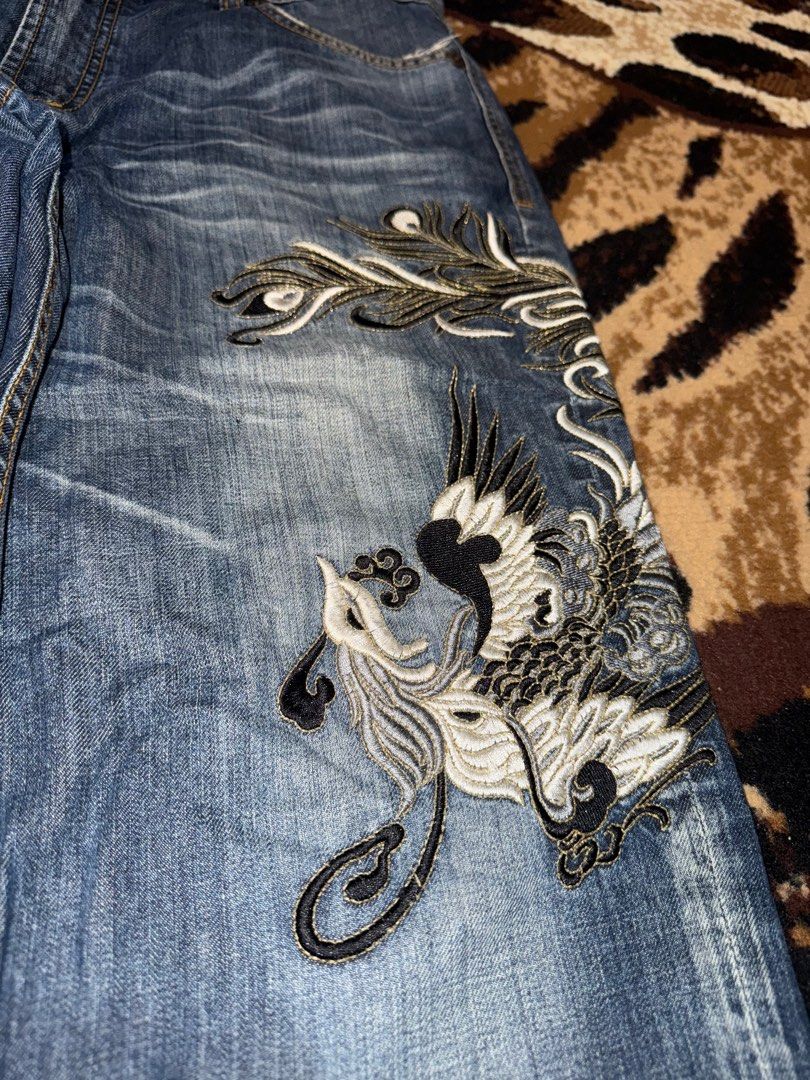 Nippon Blue Embroidered Jeans (Category: Jeans) located in Manila. Submitted by weart (Listing ID 1402720646, Image 3). Description: Nippon Blue 1,800 34waist 39 length 8.5 Leg Opening dm me for more details What u see is what u get Samplaoc manila Pick up Orange house.