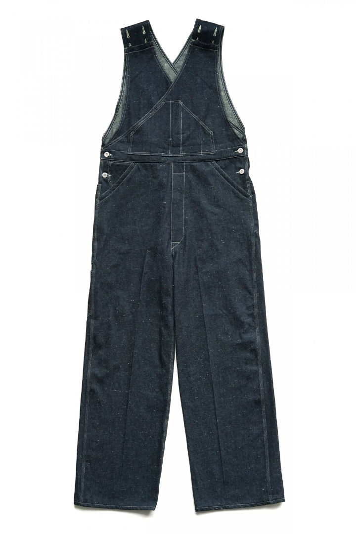 OLD JOE - CROSS SHOULDER OVER ALL - NEP INDIGO, 男裝, 褲＆半截裙