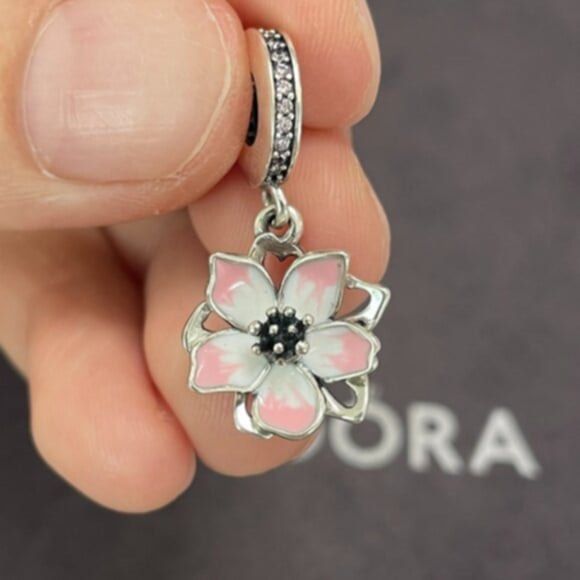 Pandora Cherry Blossom Dangle Charm, Women's Fashion, Jewelry