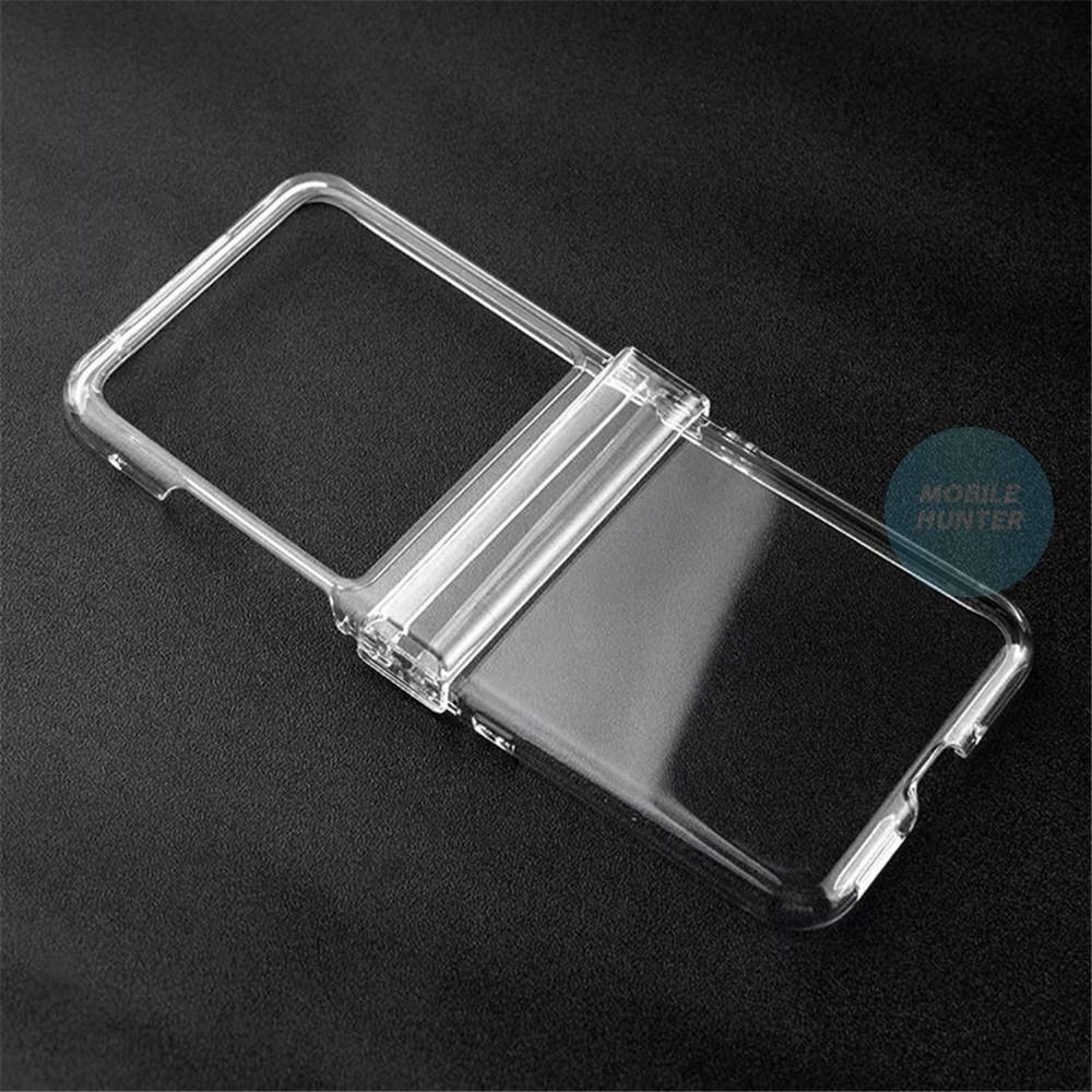Samsung Z Flip 7 German Import Hinge Protector Fingerprint Resistant (Clear) (Category: Cases & Sleeves) located in Manila. Submitted by mobilehub_official (Listing ID 1402708506, Image 2). Description: Designed for Samsung Z Flip 7 Open screen cutout Clear TPU Case Fingerprint resistant Hinge protection Shock resistant Easy, snap on/off installation Precision cut out for your buttons, ports, camera and flash Scratch resistant material protect ag