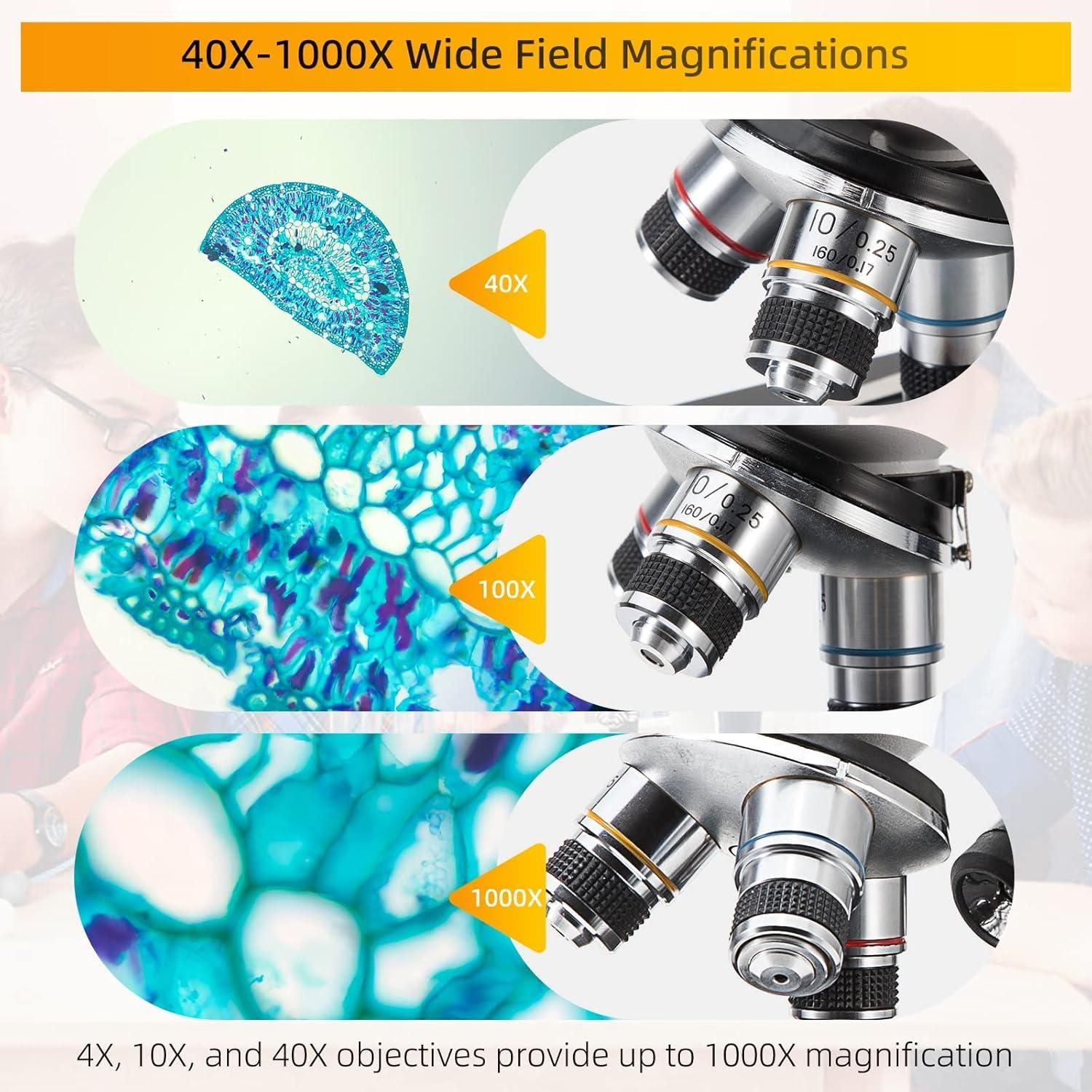 Swift Compound Monocular Microscope SW200DL with 40X-1000X ...