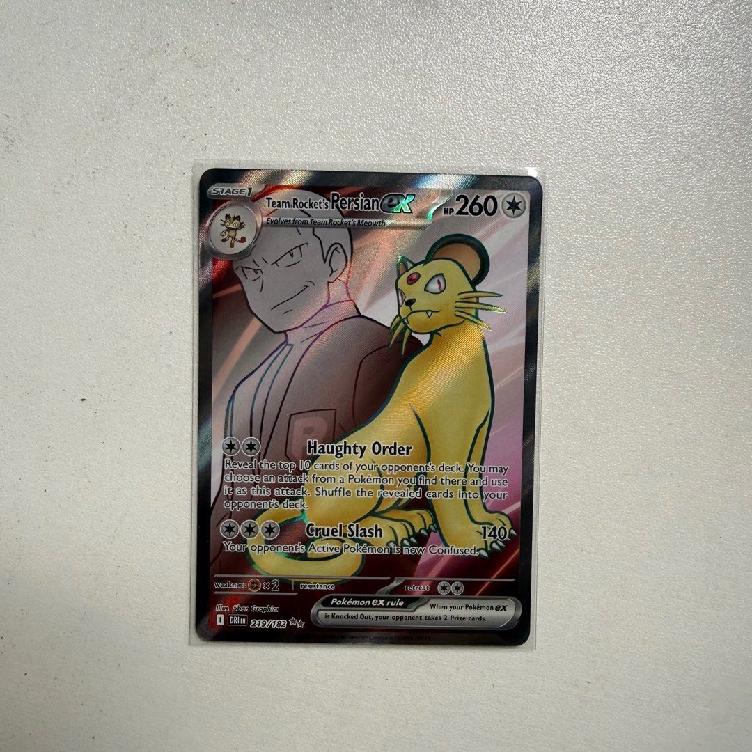 Team Rocket's Persian Ex #219 Pokemon Destined Rivals 219/182 English Card,  Hobbies & Toys, Toys & Games on Carousell