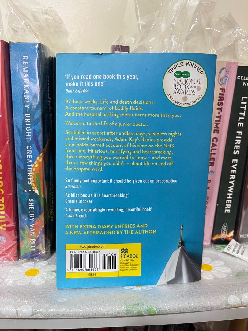 This Is Going To Hurt by Adam Kay (Preloved) (Category: Storybooks) located in Palo. Submitted by nicarnman (Listing ID 1402712505, Image 2). Description: This is Going To Hurt Preloved With very minimal tear at the back cover With sticker residue at the spine RFS: Decluttering ❌ No Lowballing❌.