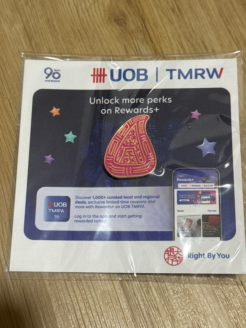 UOB TMRW Rewards+ Pin- Kueh, Hobbies & Toys, Memorabilia & Collectibles ...