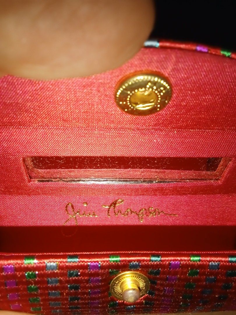 Vintage Red Lipstick Case with Mirror (Category: Makeup) located in Bocaue. Submitted by marajapansurplus (Listing ID 1402682345, Image 3). Description: Vintage lipstick case features a vibrant red woven fabric exterior. It has a button closure and opens to reveal a small mirror. The case is compact and designed to hold a lipstick. It's a stylish accessory for carrying your favorite lipstick..
