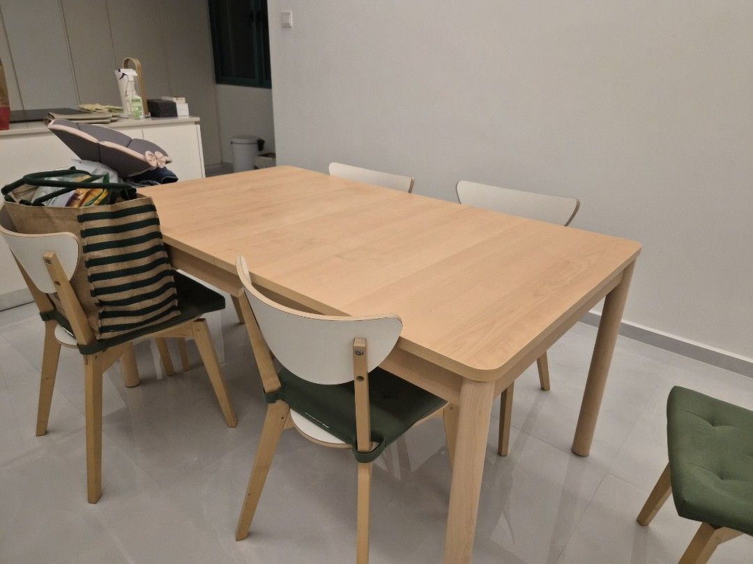 Sinner Table Wooden Dining Table only, Furniture & Home Living, Furniture, Tables ...