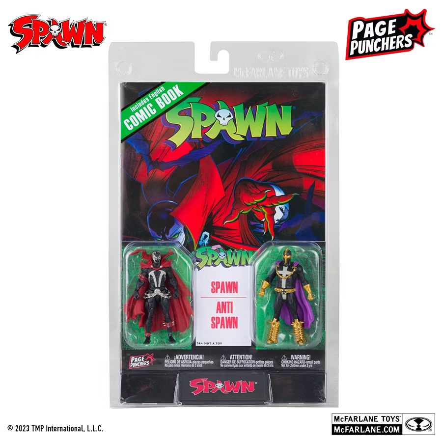 2-PACK SPAWN VS ANTI-SPAWN WITH SPAWN #1 COMIC (Category: Figurines & Statues) located in Mandaluyong City. Submitted by paolomontano14 (Listing ID 1402962984, Image 1). Description: - McFarlane Toys Spawn - Includes Spawn and Anti-Spawn action figures - Highly detailed figures with accessories - Comes with a comic book - Includes a display stand for the comic book.