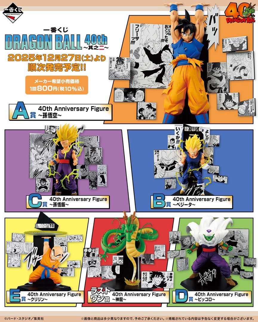 一番くじ2025-12月DRAGON BALL 40th ～其之二～ 原箱預訂, 興趣及遊戲