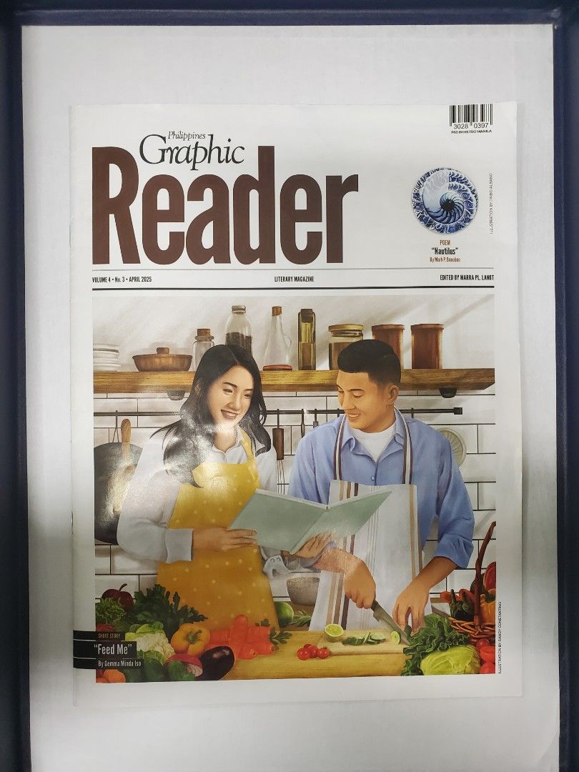 April 2025_Philippine Graphic Reader Magazine_Signed Copy (Category: Magazines) located in Mandaluyong City. Submitted by wcstl (Listing ID 1403023650, Image 1). Description: April 2025 Philippine Graphic Reader Magazine. SIGNED COPY by one of the poetry contributors. Price is fixed. Available for Lalamove/Grab pick-up within Metro Manila. Nationwide shipping also available. Shipping fee c/o buyer..