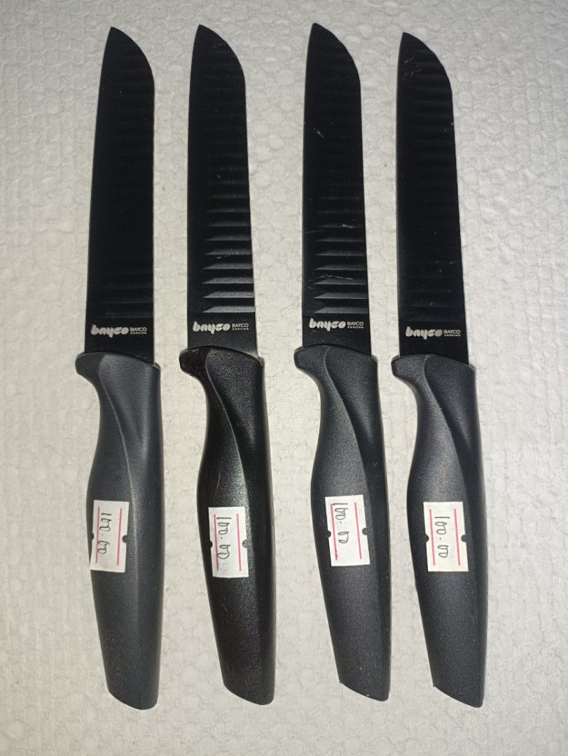 Bayco Pairing Bundle Knives 2 pcs bundle na lang avail (Category: Knives & Chopping Boards) located in San Pedro. Submitted by elevens_online_thrift_shop (Listing ID 1402925598, Image 1). Description: brand new without packaging japan knife.
