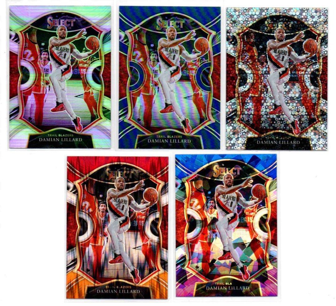 Damian Lillard Select Basketball Cards (Category: Raw Singles) located in Manila. Submitted by chronorep (Listing ID 1402956537, Image 1). Description: FOR SALE!! Damian Lillard 2020-21 Select Parallels ₱500 set.