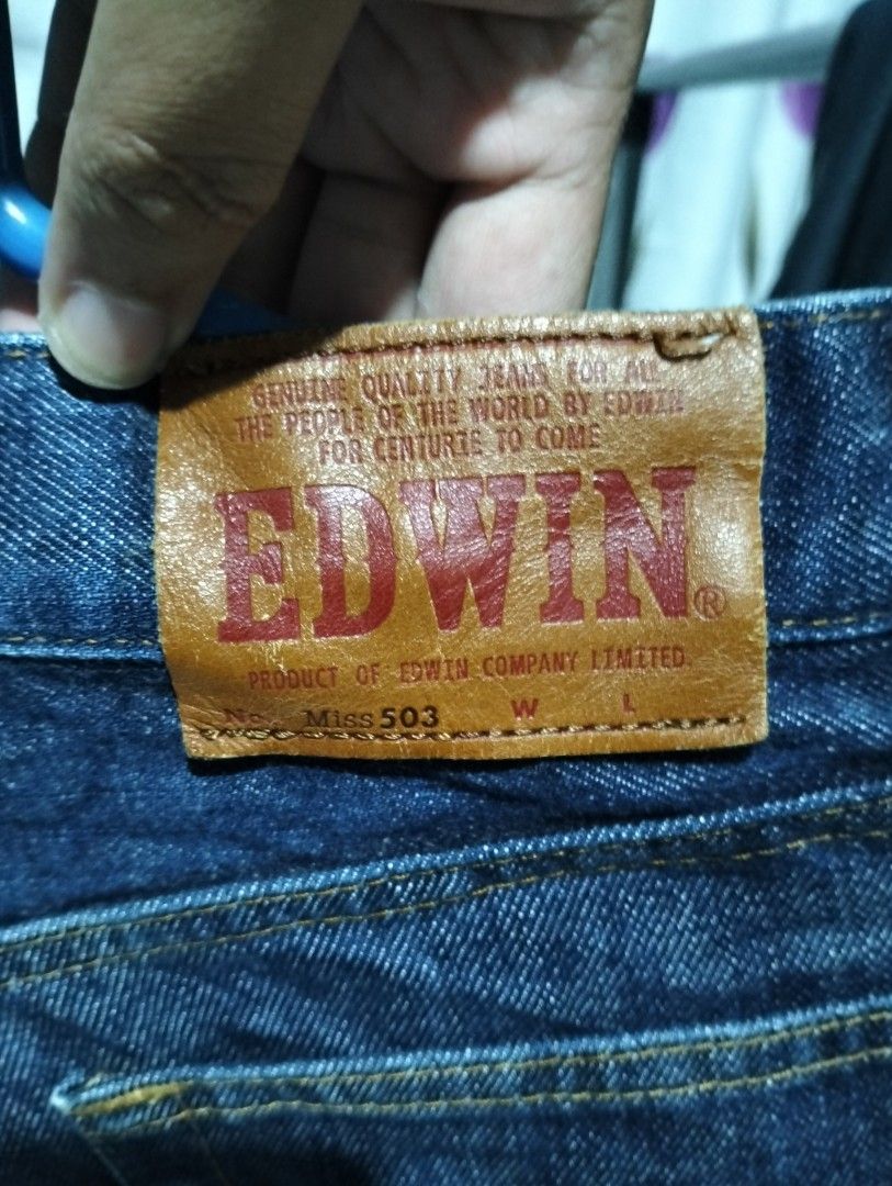 Edwin 503 Jean/Denim pants (Category: Jeans) located in Cabadbaran. Submitted by jem1124 (Listing ID 1402970677, Image 3). Description: Edwin 503 regular 29x36 issue: very minimal/small scratch on hem ( see last image).