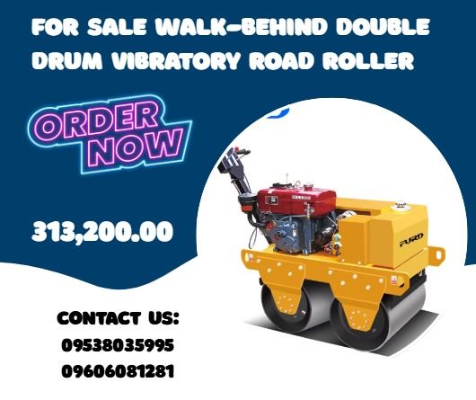 for sale Walk-Behind Double Drum Vibratory Road Roller (Category: Industrial Equipment) located in Caloocan City. Submitted by nataliemor30968 (Listing ID 1402906142, Image 1). Description: Walk speed:0-4km/h Climbing capacity:30% Drive type: Hydraulic Station Vibration Control: Automatic Clutch Static linear load:53N/cm Vibration frequency:70HZ Exciting force:20KN Water tank:20L Hydraulic oil tank:21L Engine type: Honda gasoline GX270 Power:9HP 