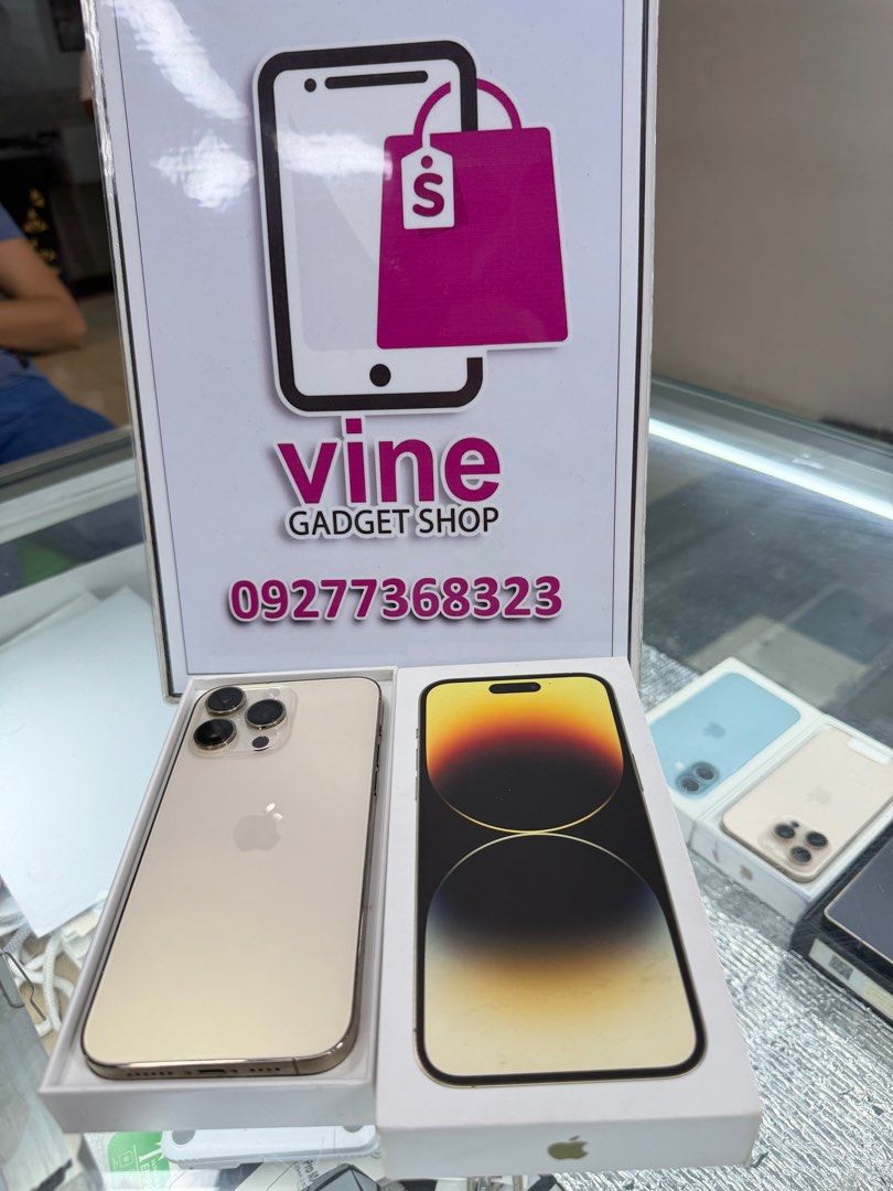 iphone 14 pro max 128gb 2ndhand (Category: iPhone 14 Series) located in Antipolo. Submitted by vine_gadget_shop (Listing ID 1403030563, Image 1). Description: iphone 14 pro max 128gb 2ndhand ntc variant complte package factory unlocked pick up store greenhills shopping center we accept trade in we accepy credit card and ggives installment we do cod and door to door we ship nationwide for fast transaction call 09277368323 look for vine visit my fb