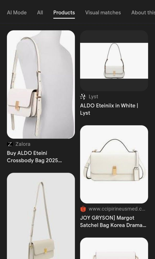 Joy Gryson Margot Satchel White Bag (Category: Purses & Pouches) located in Quezon City. Submitted by jay0708 (Listing ID 1402947590, Image 3). Description: Joy Gryson Shoulder Bag – Style LWOS-B3372 (White) Authentic Joy Gryson shoulder bag crafted from premium textured white leather. Features a gold-tone clasp, adjustable strap, and structured silhouette for a timeless, elegant look. Comes with original tag, guarantee card, and care booklet sho