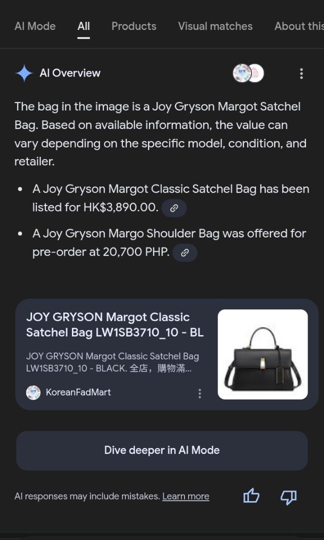 Joy Gryson Margot Satchel White Bag (Category: Purses & Pouches) located in Quezon City. Submitted by jay0708 (Listing ID 1402947590, Image 2). Description: Joy Gryson Shoulder Bag – Style LWOS-B3372 (White) Authentic Joy Gryson shoulder bag crafted from premium textured white leather. Features a gold-tone clasp, adjustable strap, and structured silhouette for a timeless, elegant look. Comes with original tag, guarantee card, and care booklet sho
