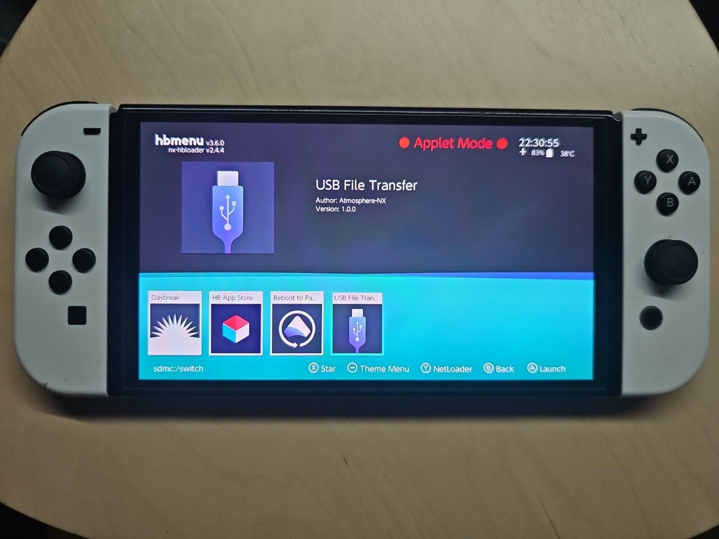 Modded Oled Switch (Category: Nintendo) located in Singapore. Submitted by retr0gamer (Listing ID 1402996454, Image 1). Description: Modded HW Oled Switch. Hard to come by. Glass screen protector installed. Ready to add your own games. Comes with power adaptor. This unit is configured as an emulation front-end. Means it also plays arcade games, neo geo, pc engine, turbo grafx, super graphics, neo geo pocket, taito, capcom, snes, nes, sega, sega m