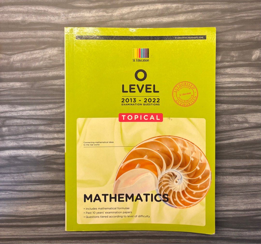 O Level Topical Math O Level Mathematics Topical TYS and Notes, Hobbies & Toys, Books ...