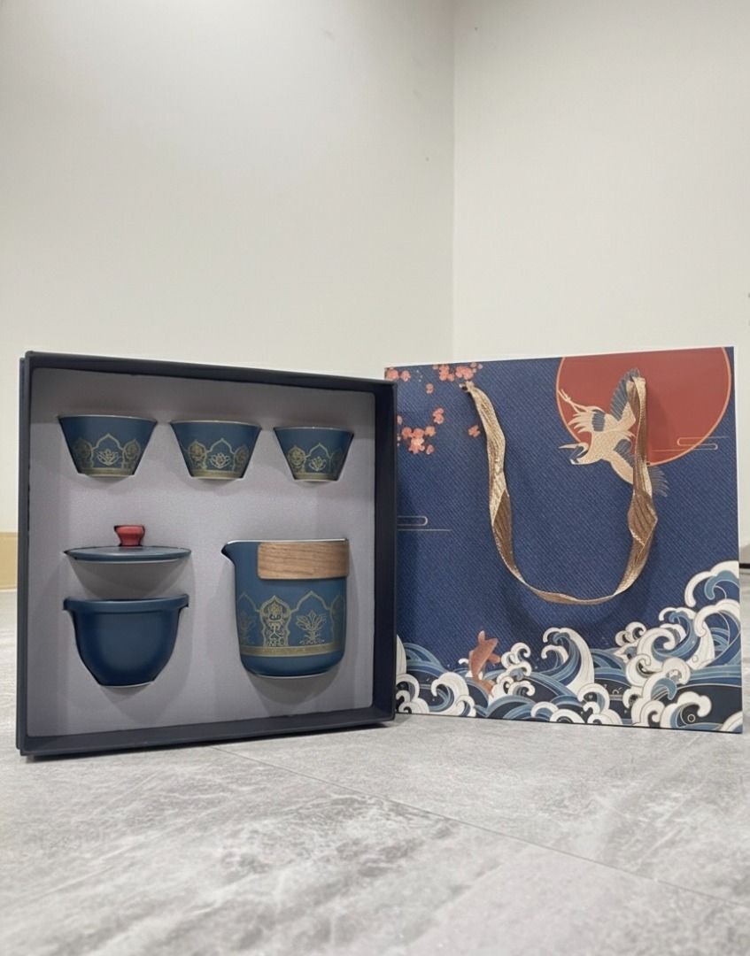 Premium Ceramic Tea Pot Set (Blue) (Category: Dinnerware & Cutlery) located in Las Pinas. Submitted by angeltntn (Listing ID 1402943058, Image 2). Description: Premium Ceramic Tea Pot Set (Blue) for only 2,399 Ceramic Tea pot (1pc) 280ml Ceramic strainer cup with lid (1pc) Ceramic Tea cups (3pcs) 45ml each With Box and Paper Bag.
