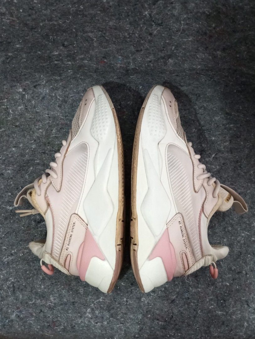 Puma RS-X (Category: Sneakers) located in Baguio. Submitted by Dominick_II (Listing ID 1402878518, Image 1). Description: Puma RS-X Beige pink chunky shoes Size: UK 4.5 / EU 37.5 (Snagfit UK5, EU38) Mesh upper with leather overlays Puma logo visible Soles show wear Php 500 only (Fixed) *Pre-loved Item.