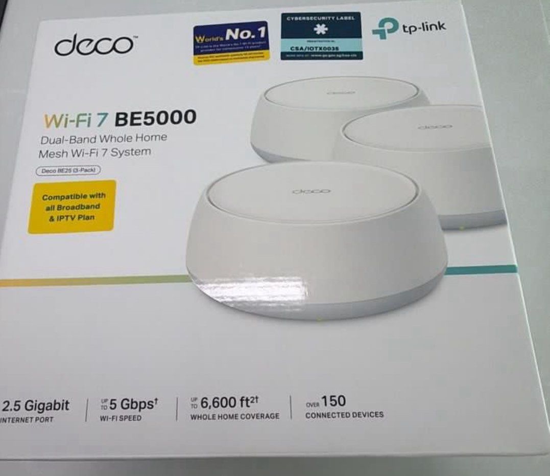 TP-Link Deco BE5000 Wi-Fi 7 Mesh System (3-Pack), Computers & Tech ...