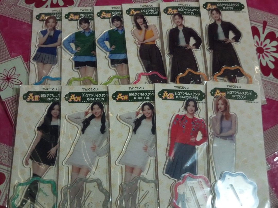 TWICE Acrylic Standees, Notebooks and Keychain (Category: K-Wave Merchandise) located in Manila. Submitted by chidolchak73979 (Listing ID 1402880307, Image 1). Description: - TWICE merchandise collection! - Acrylic stands (ALL MEMBERS SEEN IN THE PHOTOS ARE AVAILABLE) PHP 800 - Notebooks (ALL MEMBERS SEEN IN THE PHOTOS ARE AVAILABLE). PHP 400 - Keychain ( LIMITED MEMBERS AVAIL) PHP 300 *Onhand *Manila location *sdd lalamove etc..