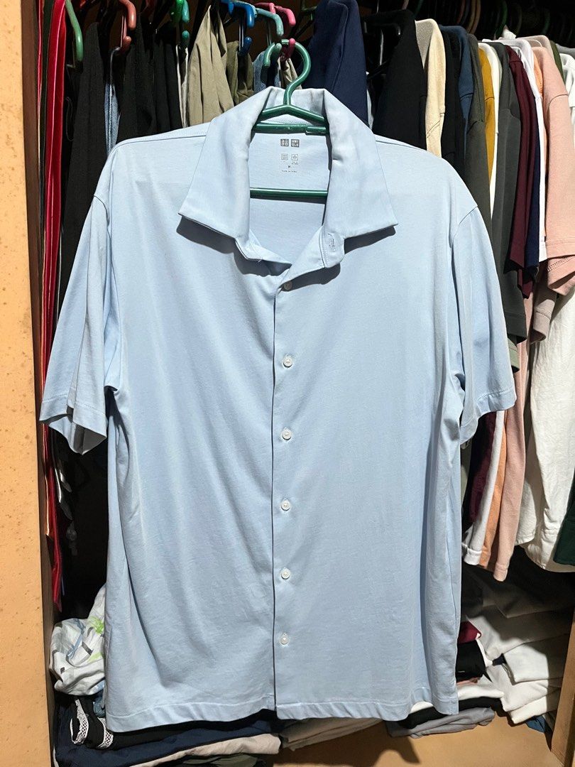 Uniqlo Airism Button-Down Shirt (Category: Tshirts & Polo Shirts ) located in Pasig City. Submitted by yuri0021 (Listing ID 1402877357, Image 3). Description: Location: Pasig Delivery: Lalamove Payment: Gcash Uniqlo Airism Button-Down Shirt. Size M. Light blue. Breathable Airism material..