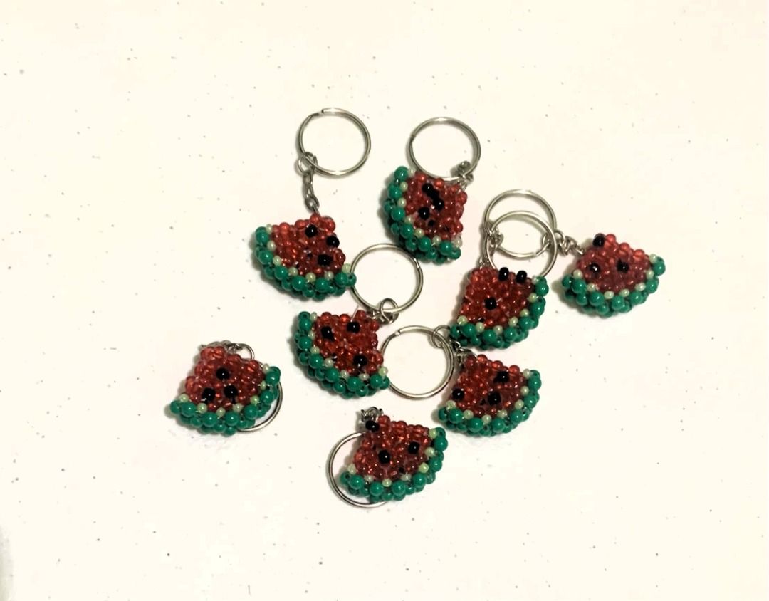 UNIQUE KEYCHAINS - IDEAL GIFTS (Category: Handmade Craft) located in Manila. Submitted by jode.leon (Listing ID 1402861713, Image 2). Description: - Unique, handmade keychains. - Features various designs: animals, food, shoes, and more. - Made with colorful beads. - Ideal as gifts or personal accessories..