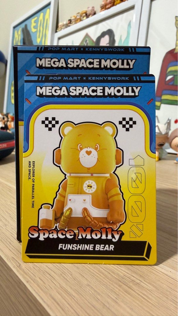 WTT/WTS Mega Space Molly 100% Series 4 (Category: Designer & Blind Box Toys) located in Quezon City. Submitted by theavp (Listing ID 1402943587, Image 1). Description: WTT/WTS Pop Mart Mega Space Molly Version 4 - Funshine Bear 🐻 🧡 Sealed foil, open bottom! Message me for possible trade! Meet up: Podium/Taguig Delivery: LBC.