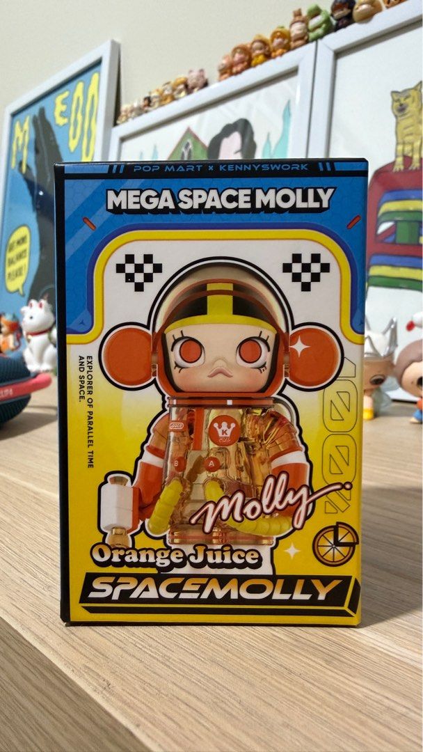 WTT/WTS Mega Space Molly 100% Series 4 (Category: Designer & Blind Box Toys) located in Quezon City. Submitted by theavp (Listing ID 1402943587, Image 2). Description: WTT/WTS Pop Mart Mega Space Molly Version 4 - Funshine Bear 🐻 🧡 Sealed foil, open bottom! Message me for possible trade! Meet up: Podium/Taguig Delivery: LBC.