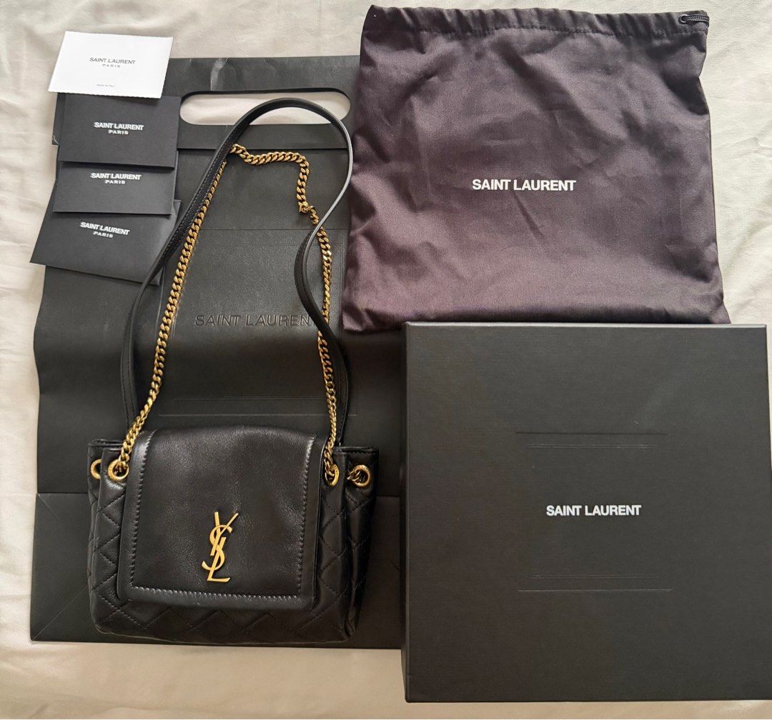 YSL mini Nolita bag (Category: Luxury Bags & Wallets) located in Paranaque City. Submitted by krishamel (Listing ID 1402857866, Image 1). Description: Used a few times only Price is nego No lowball offers please.
