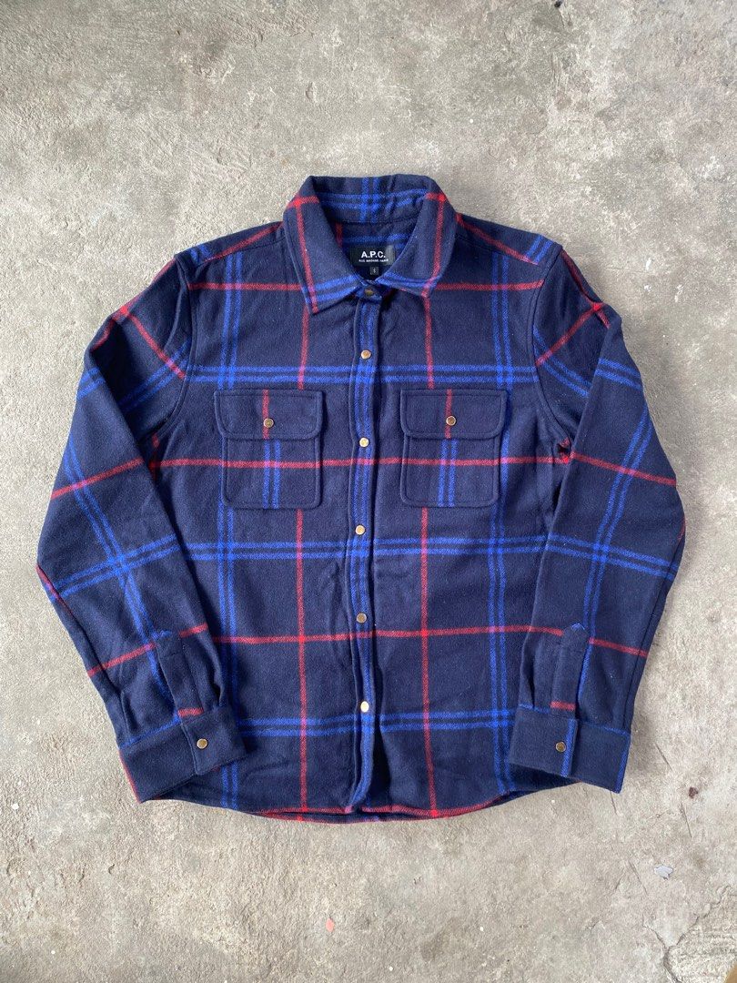 A.P.C. Wool shirt (Category: Longsleeves) located in Lipa City. Submitted by dcd1217 (Listing ID 1403182315, Image 1). Description: APC Wool shirt Size S Fit medium womens Excellent.