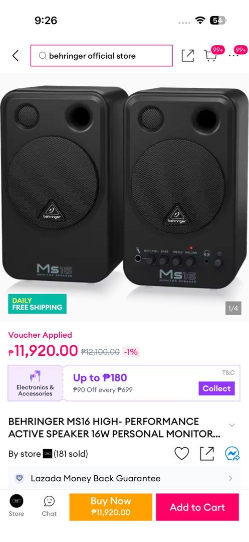 Behringer Monitor Speaker (Category: Soundbars, Speakers & Amplifiers) located in Bulacan. Submitted by mysticdeer.6d7f47 (Listing ID 1403042664, Image 1). Description: Behringer Monitor Speaker Issue: Grounded mic volume control.