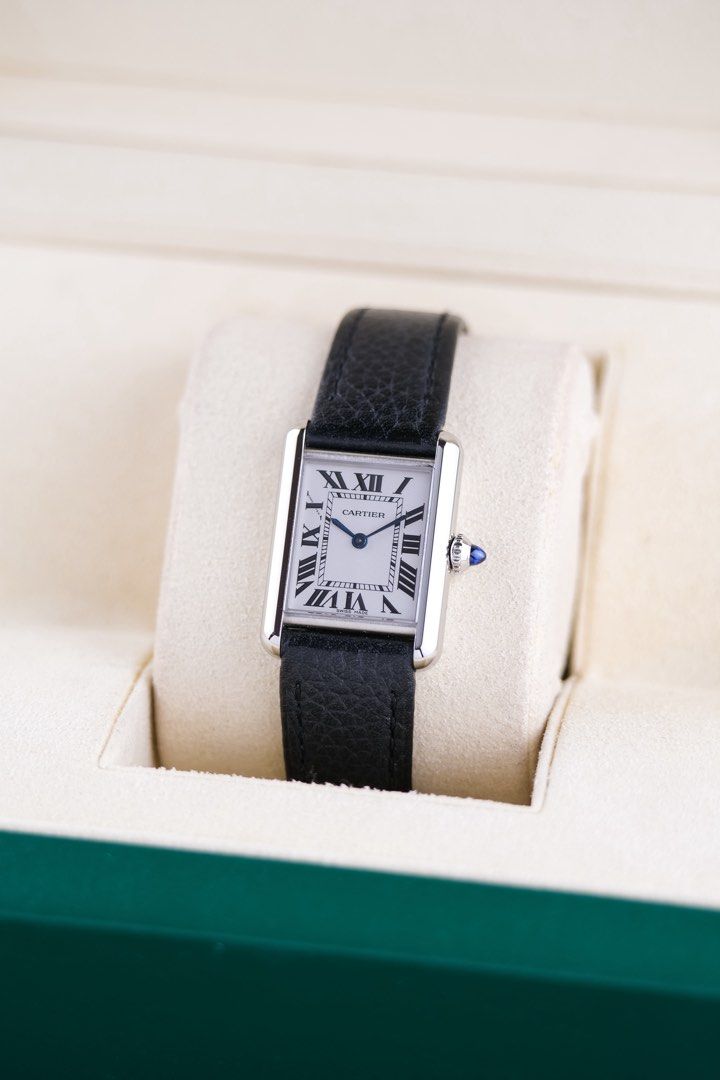 Cartier Tank Must "Solarbeat V2" (Category: Luxury Watches) located in Quezon City. Submitted by awristotell (Listing ID 1403164248, Image 1). Description: “New WRISTwatch to TELL” Cartier Tank Must “Solarbeat V2” Mint Condition Price: 158,000 PHP Ref: WSTA0089 Year: 2024 up Movement: Solarbeat Quartz Crystal: Sapphire Case: 29.5mm x 22mm Material: Steel Lug width: 17mm Bracelet: Cartier Leather Bracelet / Cartier Buckle Includes: Cartier Present