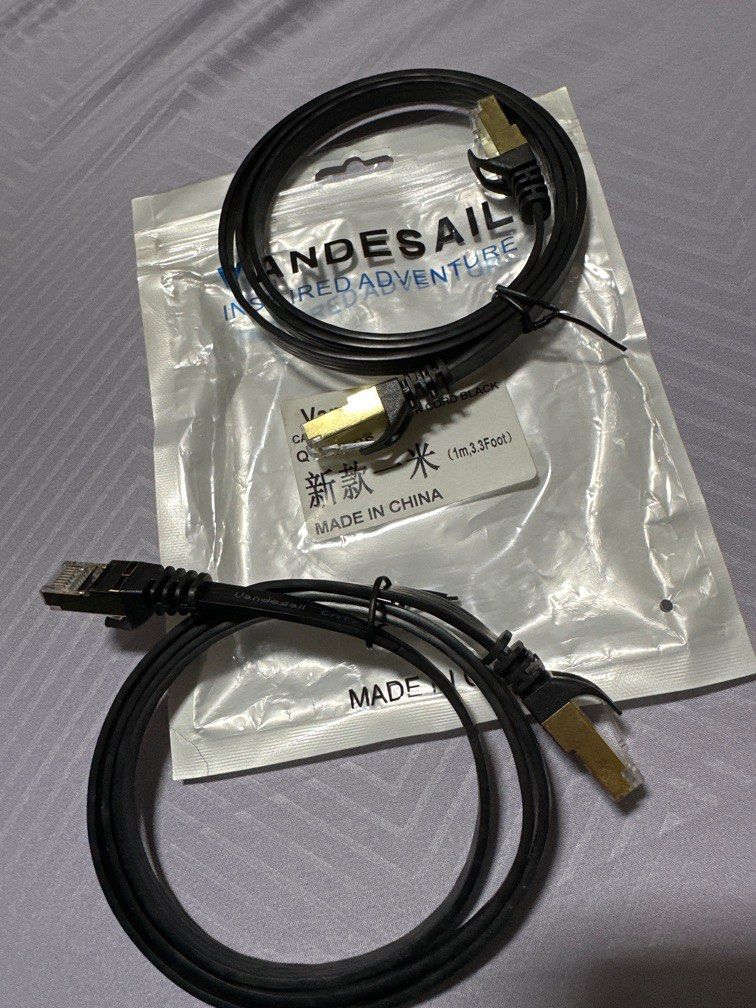 CAT 7 LAN CABLE 1m / CAT 6 LAN FLAT CABLE 10m